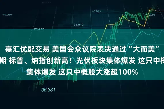嘉汇优配交易 美国会众议院表决通过“大而美”法案！非农超预期 标普、纳指创新高！光伏板块集体爆发 这只中概股大涨超100%